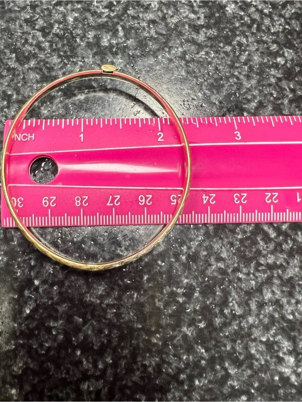 Vintage 10 KT Gold Bangle Bracelet - Gold - Picture 7 of 7